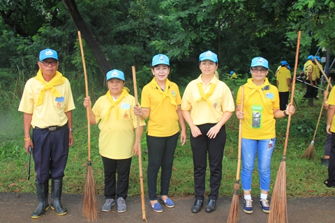 กิจกรรมจิตอาสา พื้นที่บริเวณหน้าวัดพระธาตุกุดจอก ตำบลบ้านยาง อำเภอเกษตรสมบูรณ์