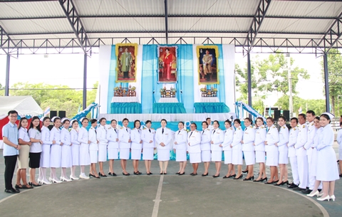 พิธีเฉลิมพระเกียรติสมเด็จพระนางเจ้าสิริกิติ์ พระบรมราชินีนาถในรัชการที่ 9 เนื่องในวันเฉลิมพระชนมพรรษา 86 พรรษา ณ ที่ว่าการอำเภอเกษตรสมบูรณ์