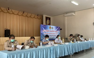 ประชุมศูนย์ปฏิบัติการตอบโต้ภาวะฉุกเฉิน (EOC) อำเภอเกษตรสมบูรณ์ กรณีโรคปอดอักเสบจากเชื้อไวรัสโคโรน่าสายพันธุ์ใหม่ 2019 (COVID-19)