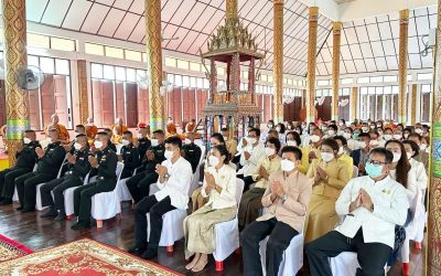 พิธีทำบุญตักบาตรถวายพระกุศล งานฉลองพระชนมายุ 8 รอบ สมเด็จพระอริยวงศาคตญาณ สมเด็จพระสังฆราช สกลมหาสังฆปริณายก